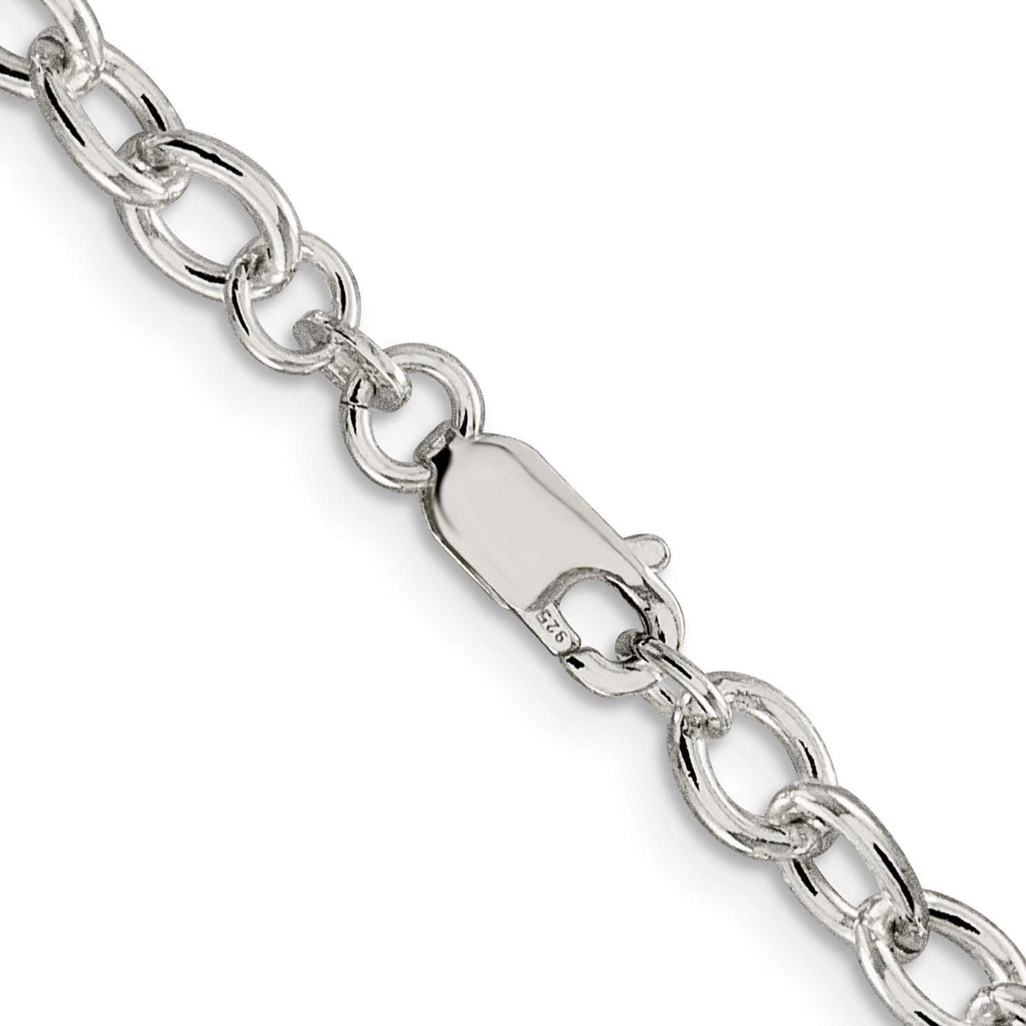 Sterling Silver 5.75mm Oval Cable Chain