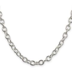 Sterling Silver 6.8mm Oval Cable Chain