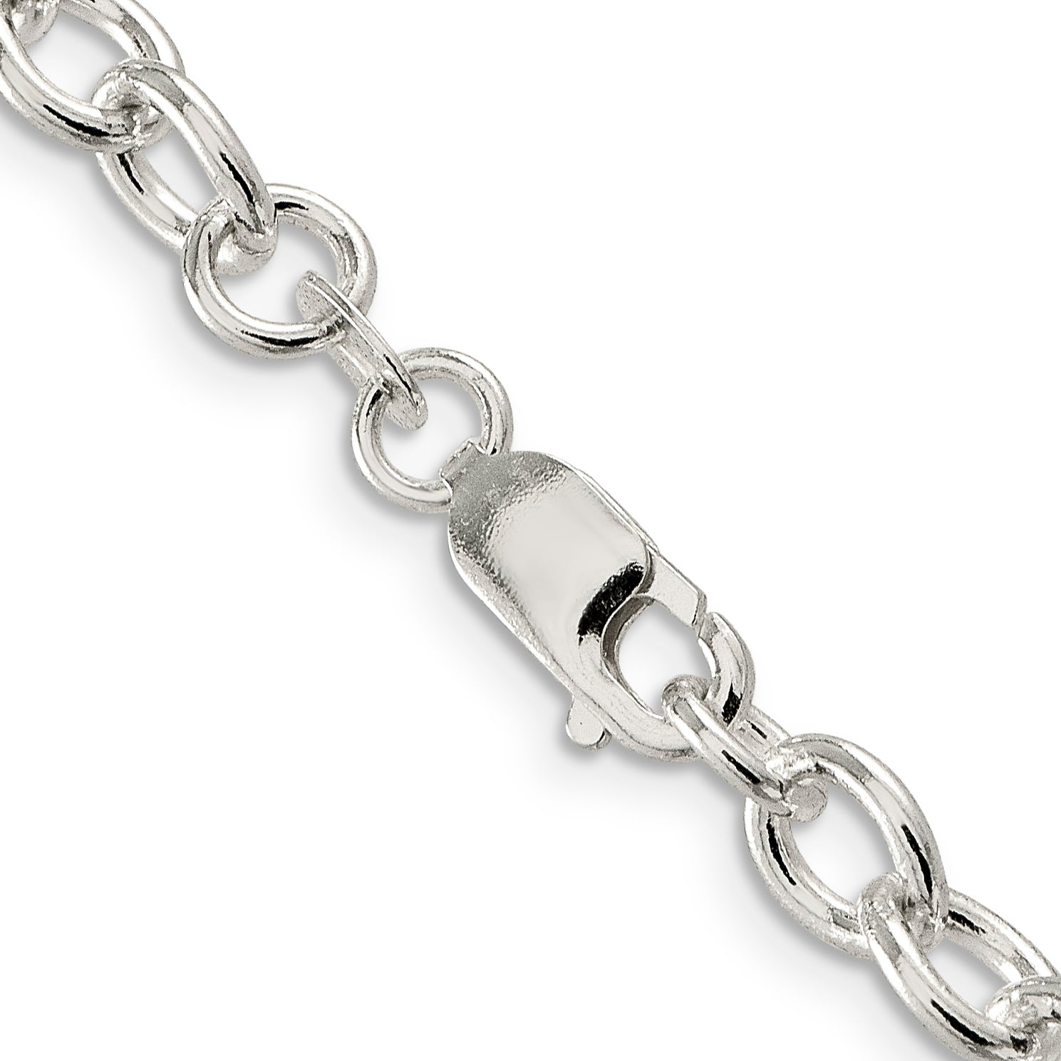 Sterling Silver 6.8mm Oval Cable Chain