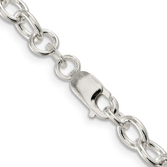 Sterling Silver 6.8mm Oval Cable Chain