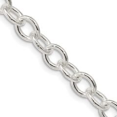 Sterling Silver 6.8mm Oval Cable Chain