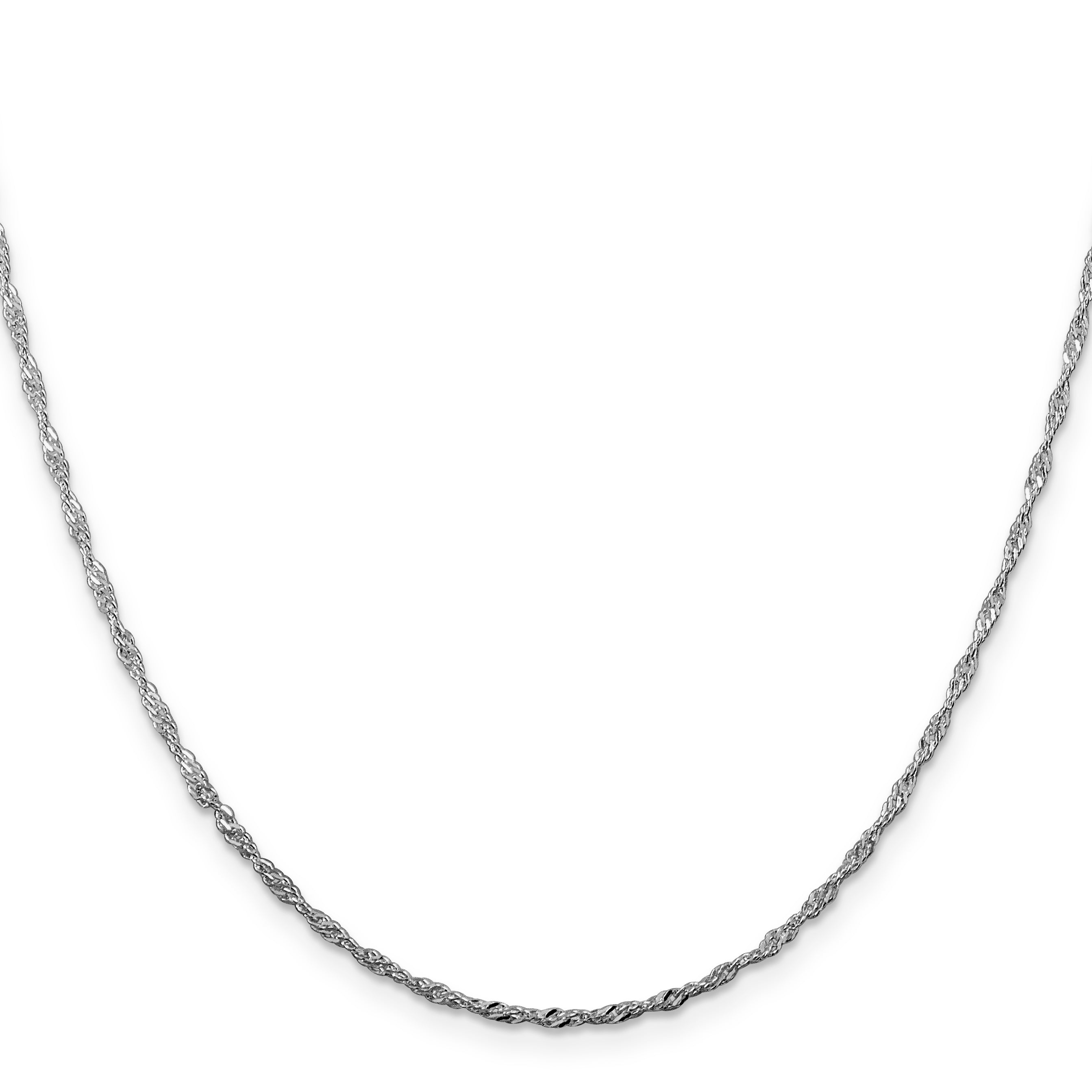 Sterling Silver Rhodium-plated 1.75mm Singapore Chain