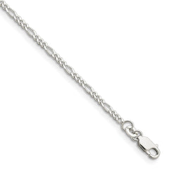 Sterling Silver 2.25mm Figaro Chain