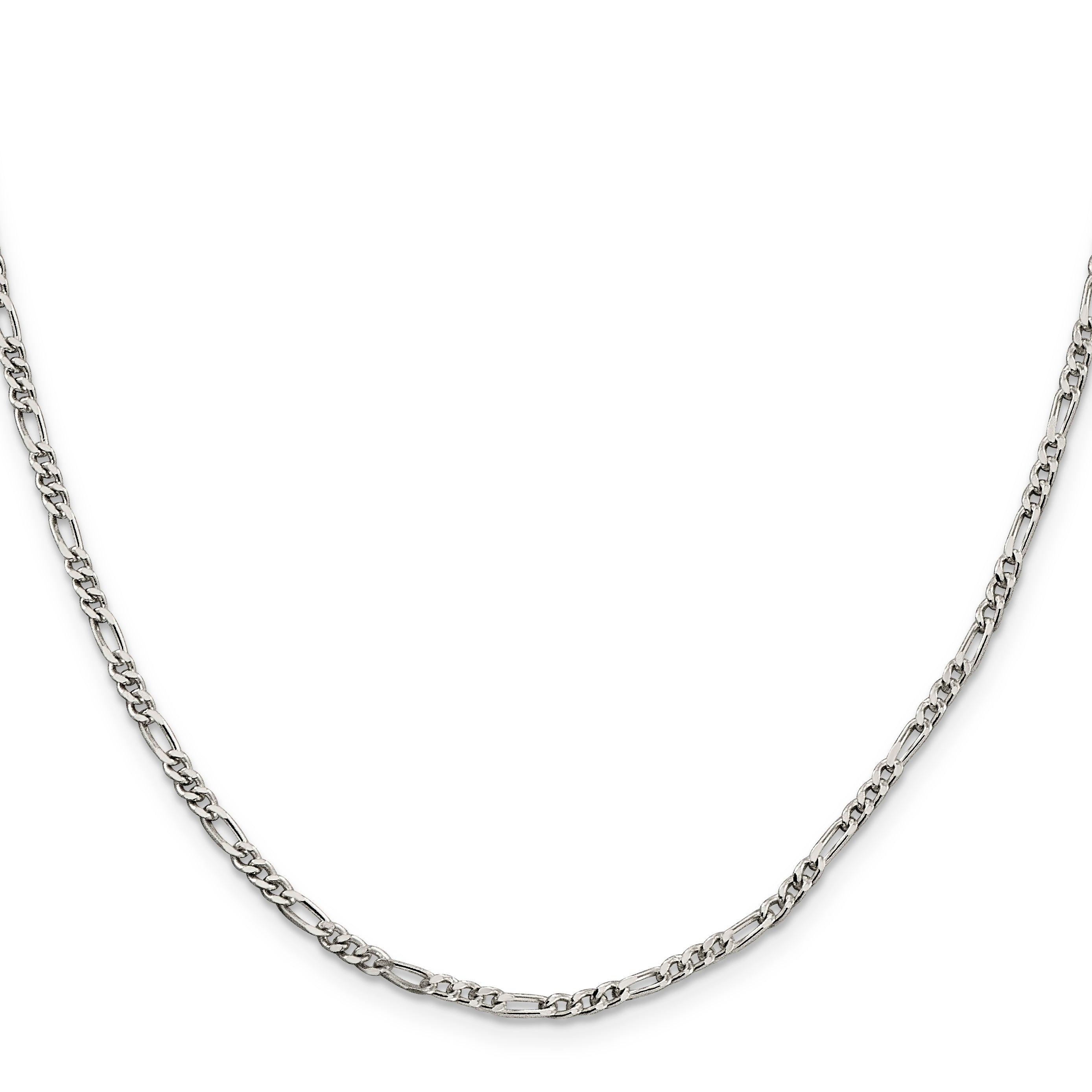 Sterling Silver 2.5mm Figaro Chain