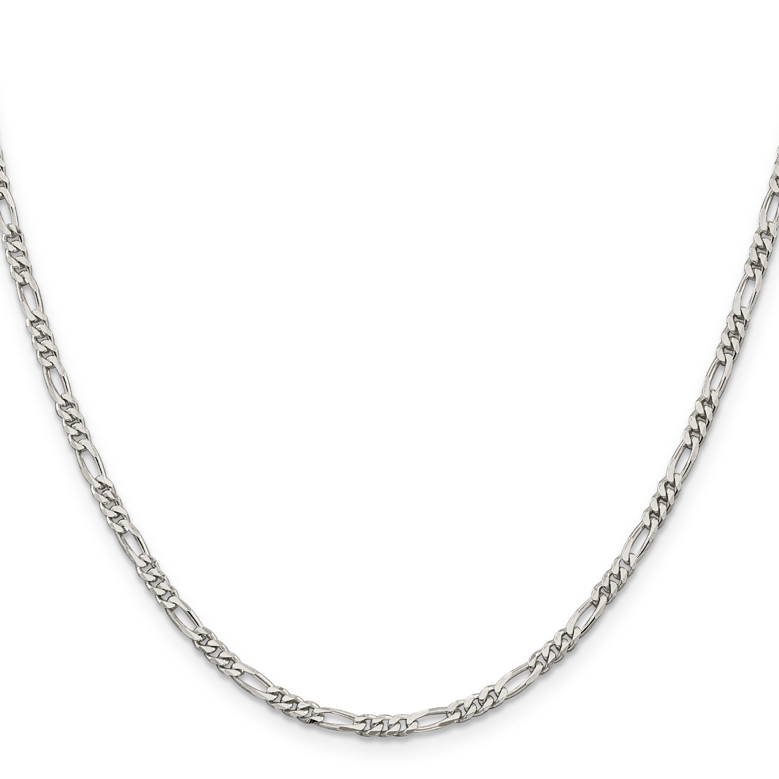 Sterling Silver 2.85mm Figaro Chain