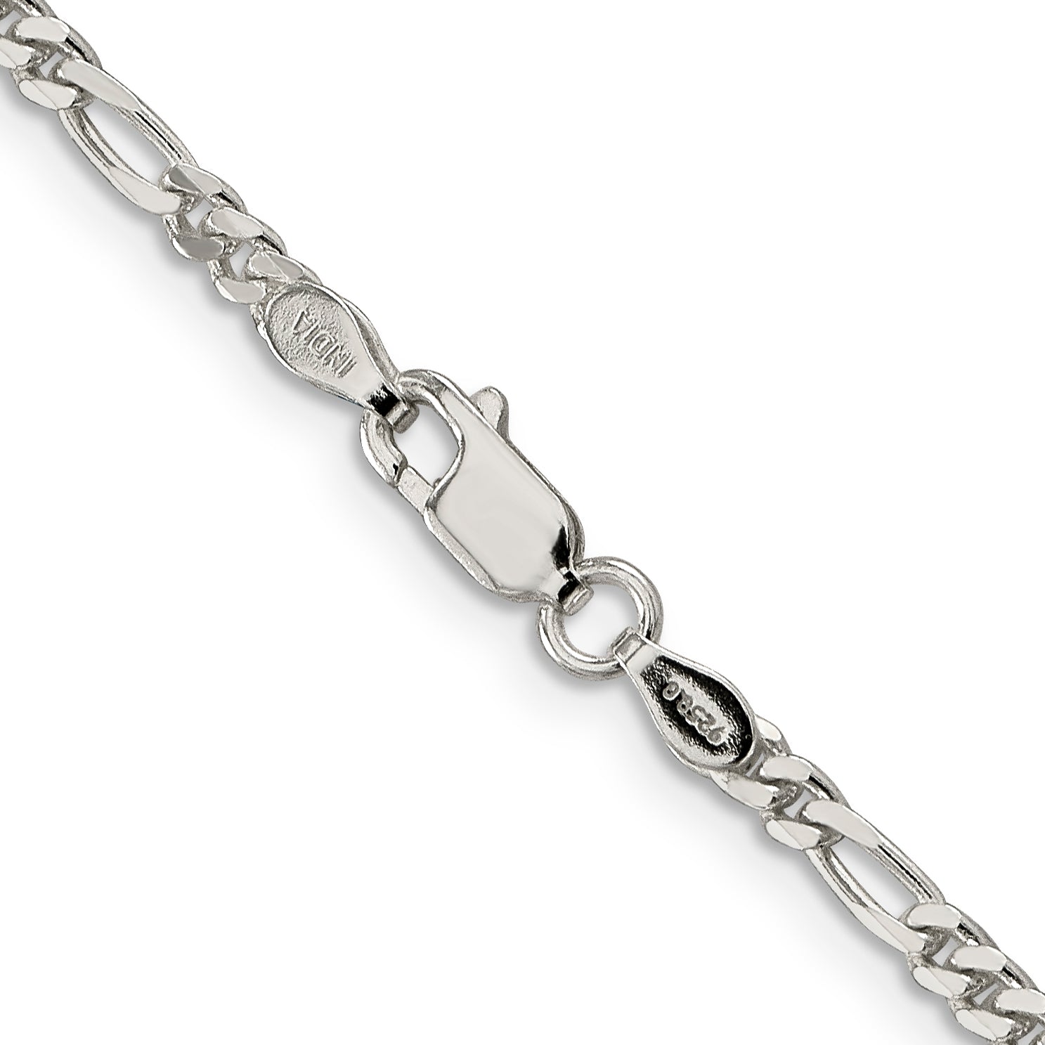 Sterling Silver 2.85mm Figaro Chain