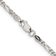 Sterling Silver 2.85mm Figaro Chain