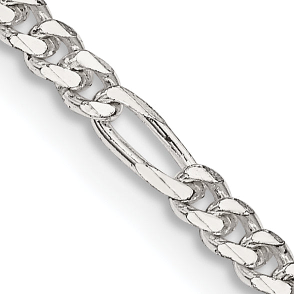 Sterling Silver 2.85mm Figaro Chain