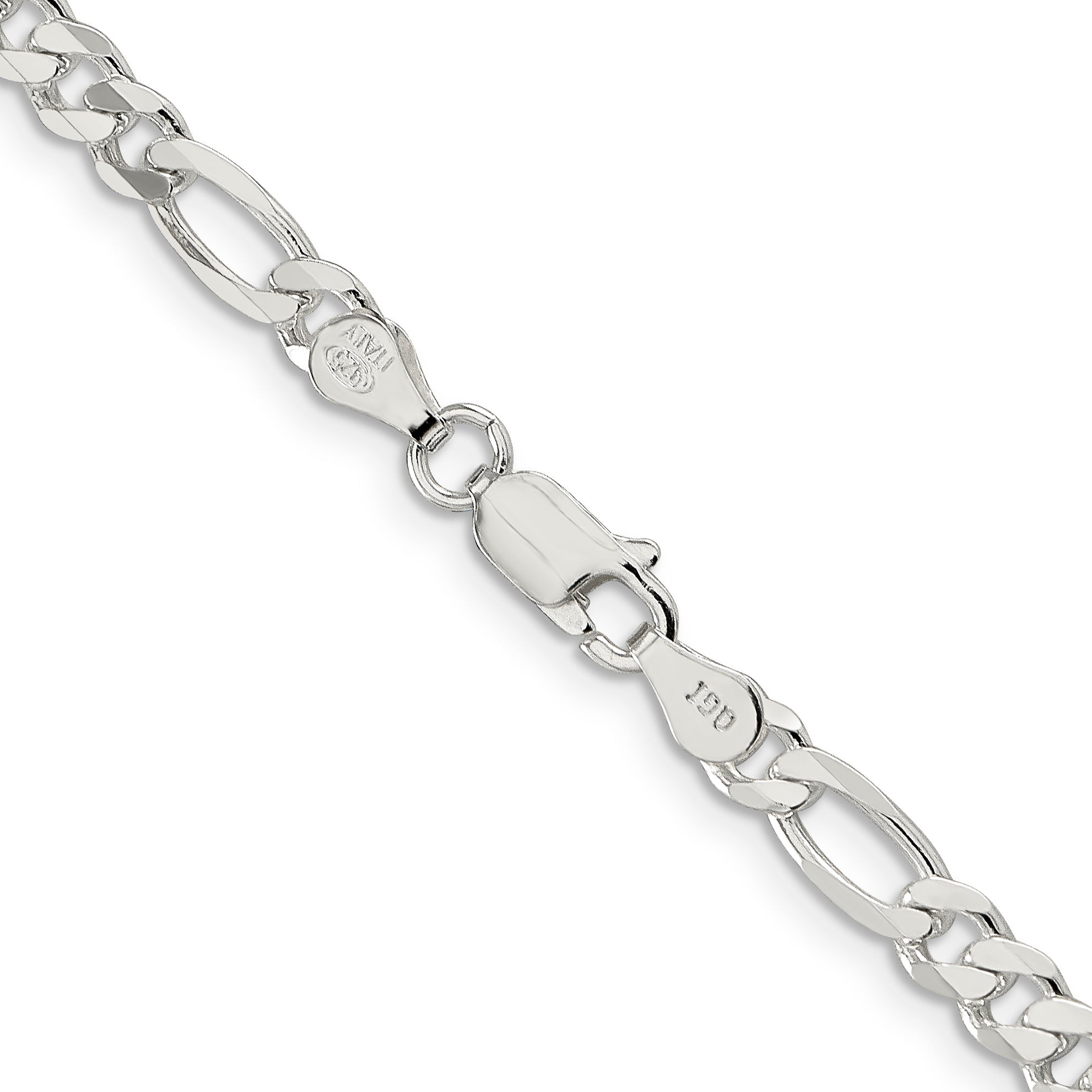 Sterling Silver 4.5mm Figaro Chain