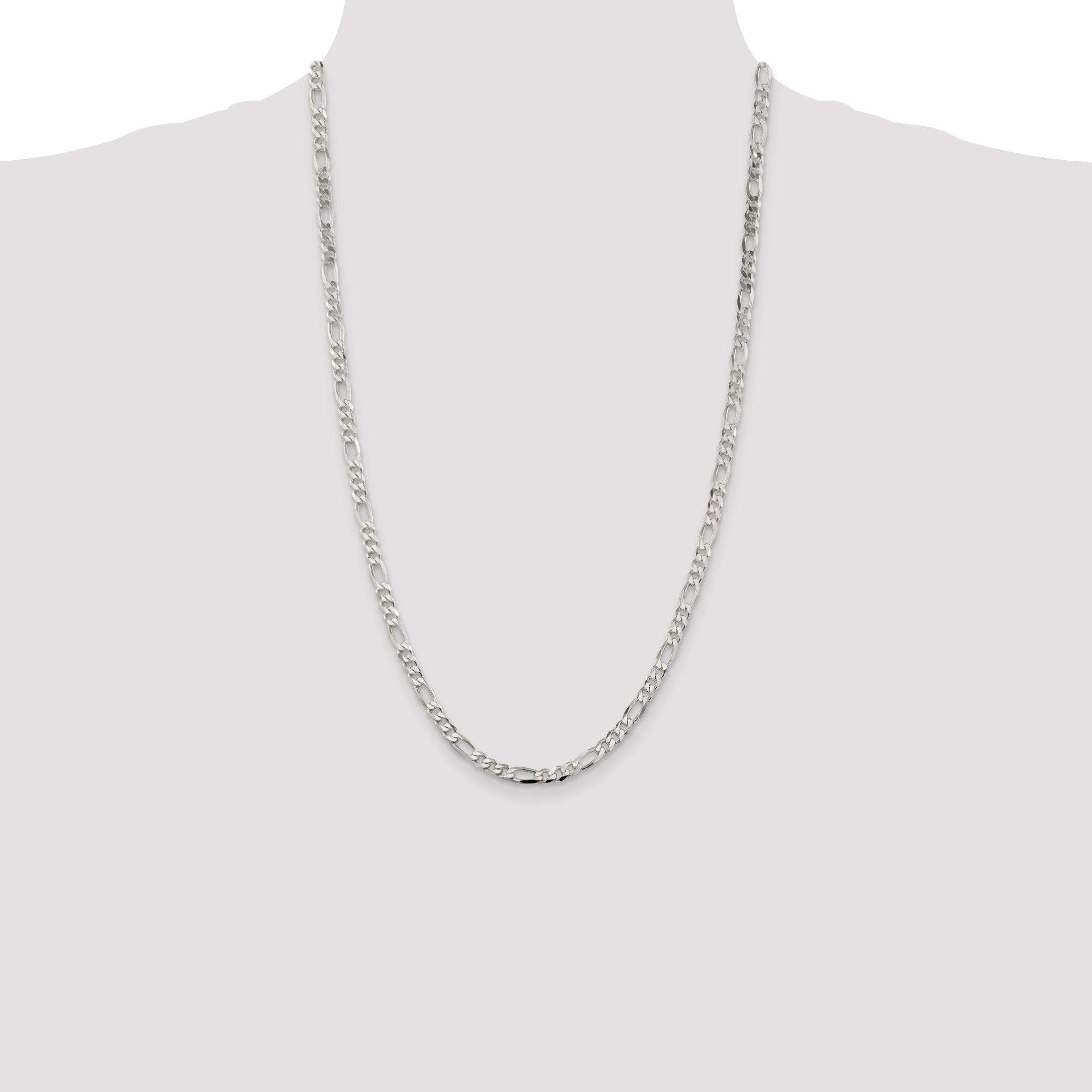 Sterling Silver 4.5mm Figaro Chain