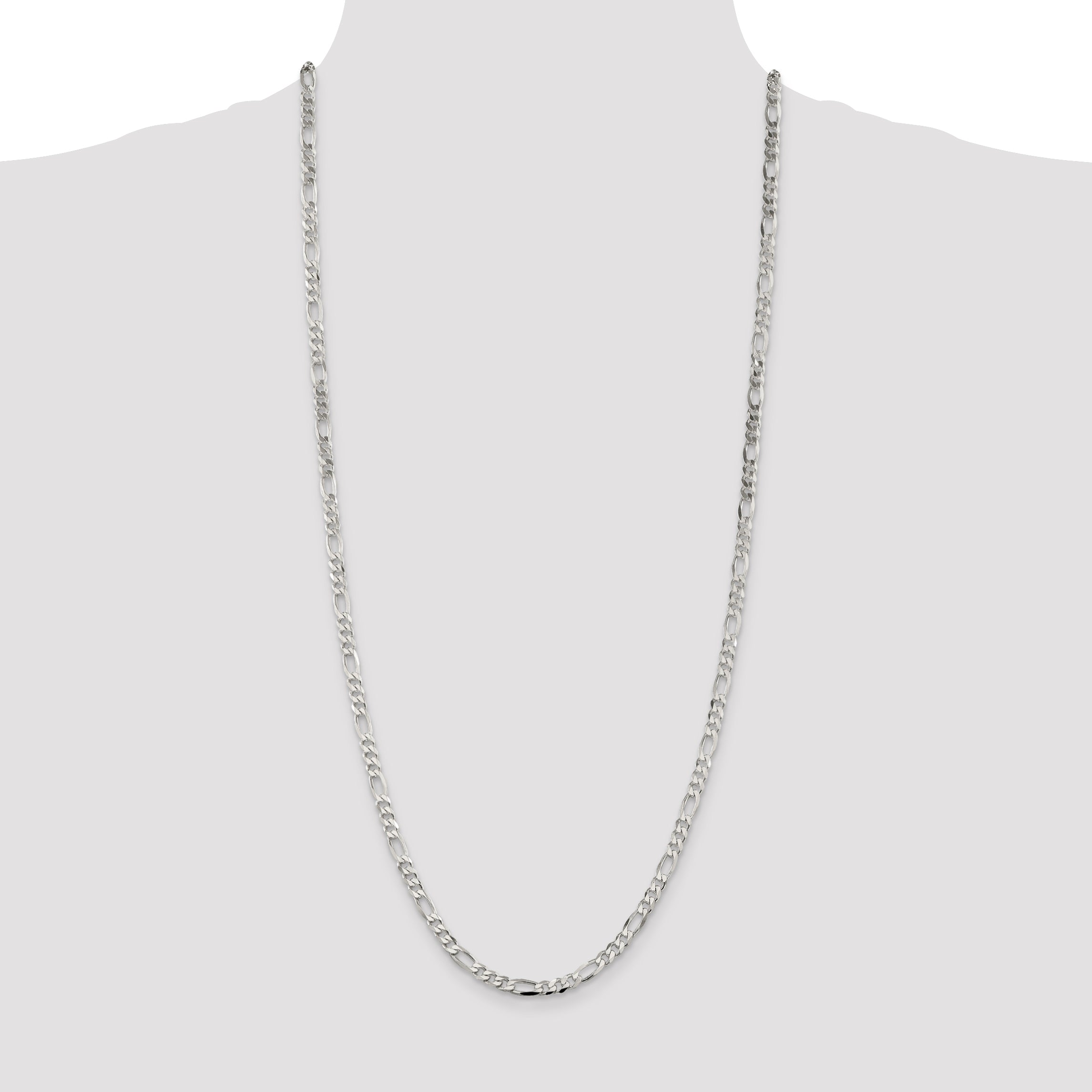 Sterling Silver 4.5mm Figaro Chain