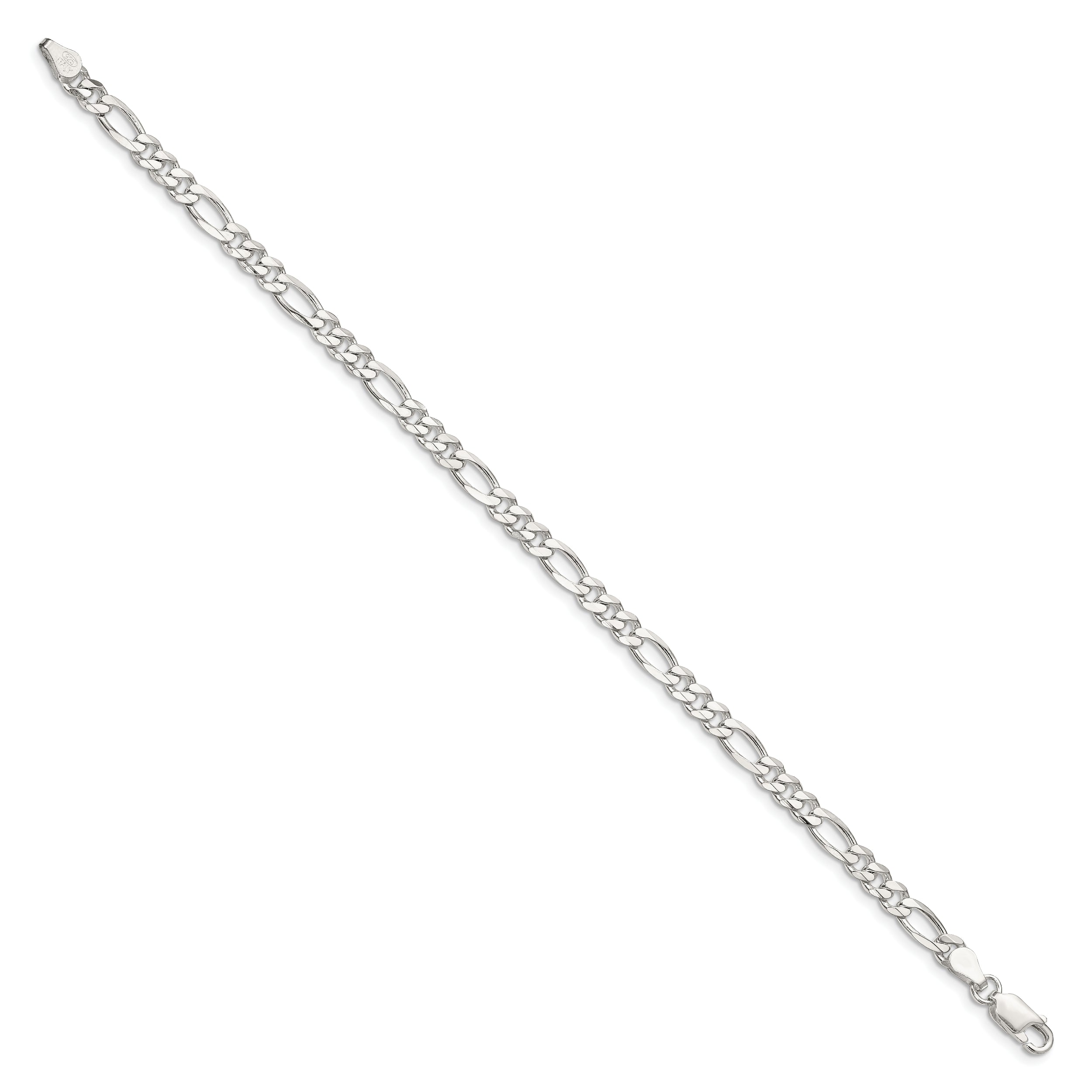 Sterling Silver 4.5mm Figaro Chain