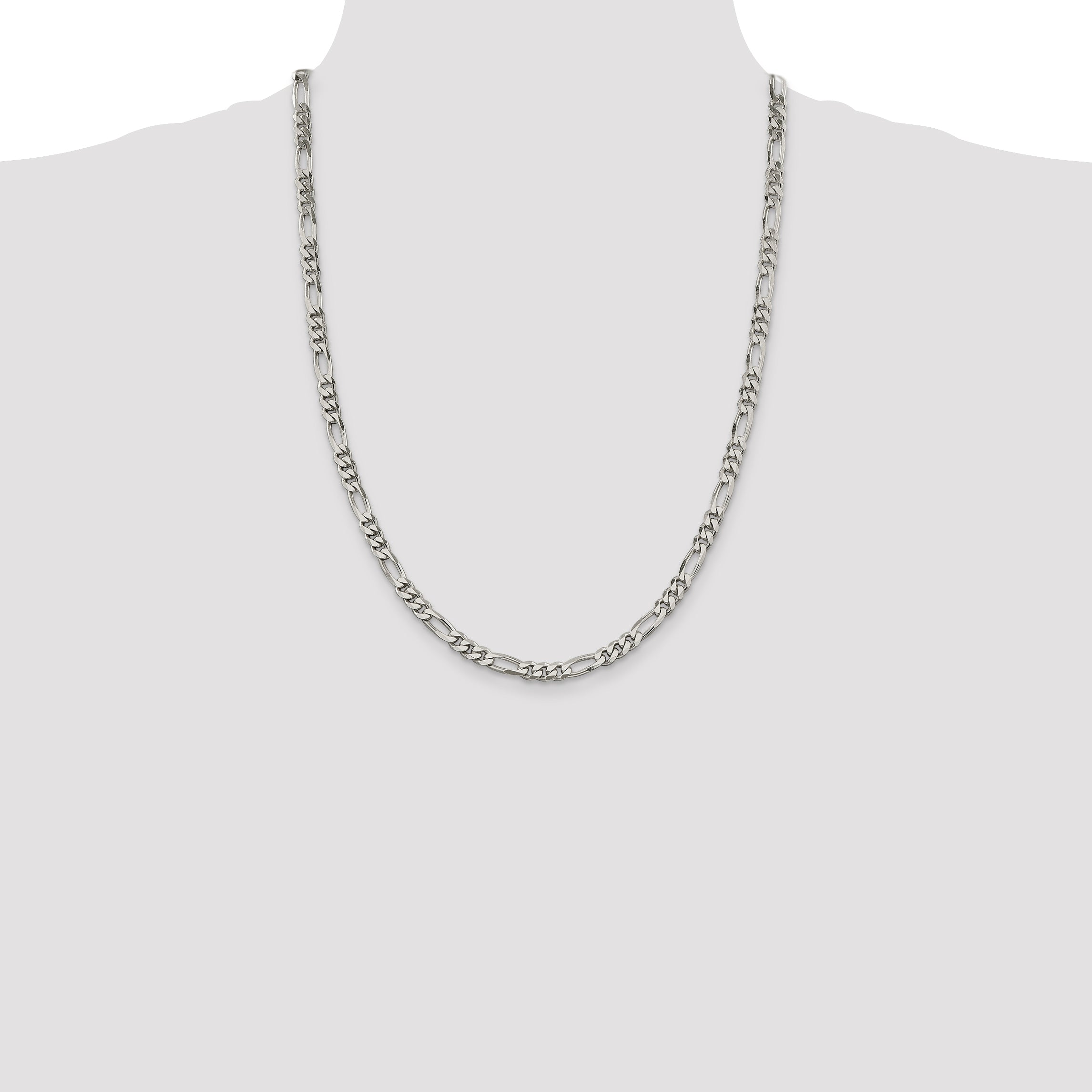 Sterling Silver 5.5mm Figaro Chain