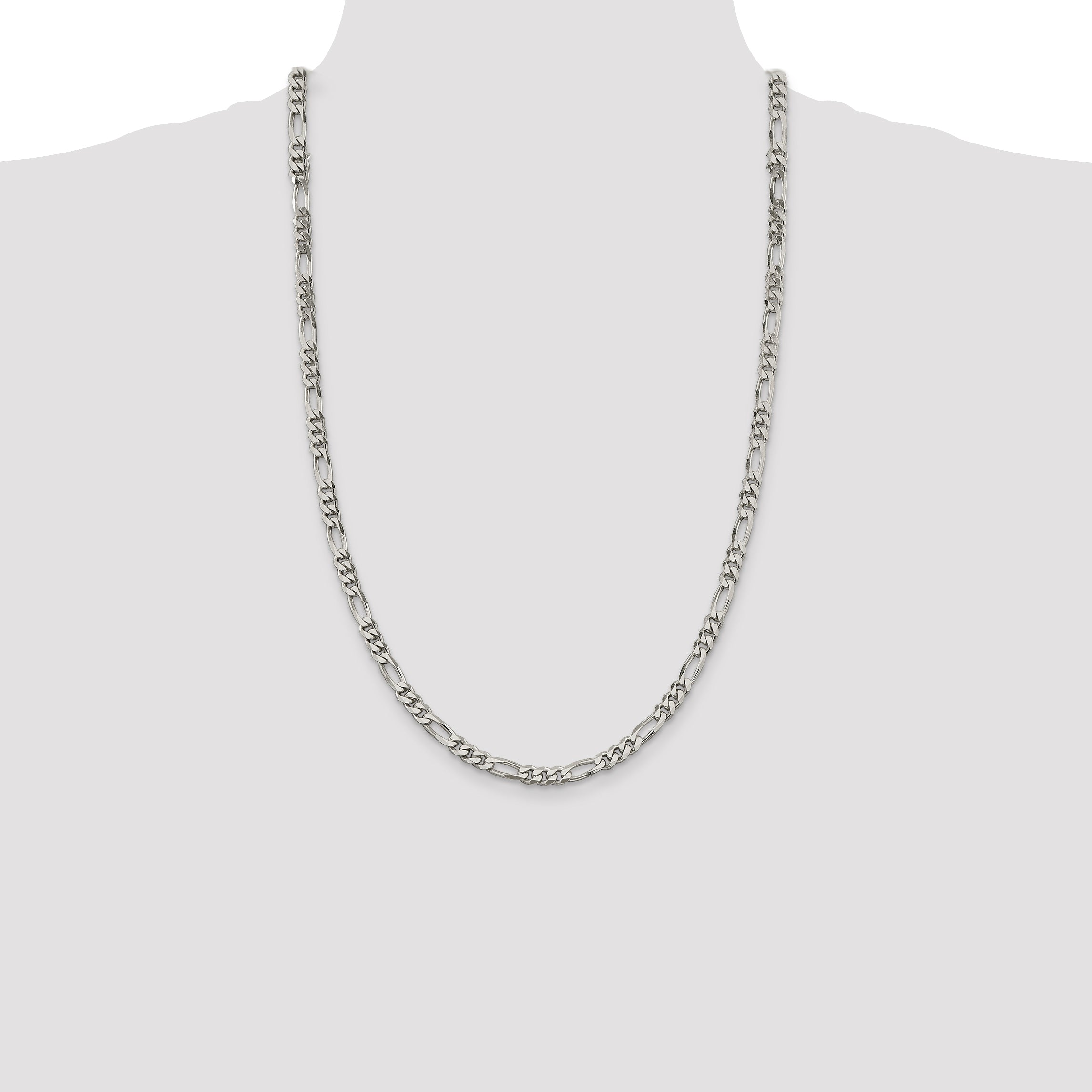 Sterling Silver 5.5mm Figaro Chain