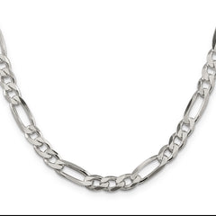 Sterling Silver 6.75mm Figaro Chain