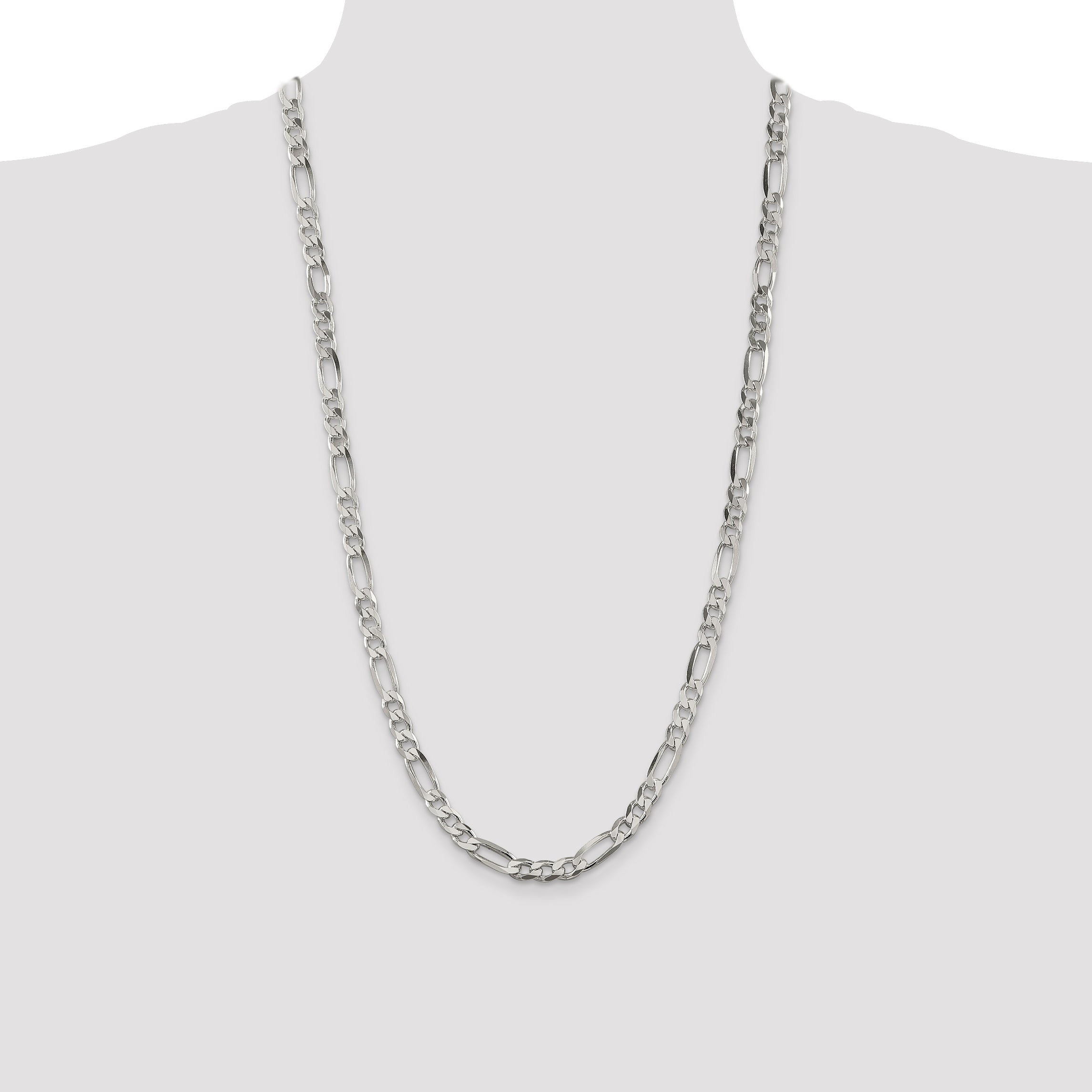 Sterling Silver 6.75mm Figaro Chain