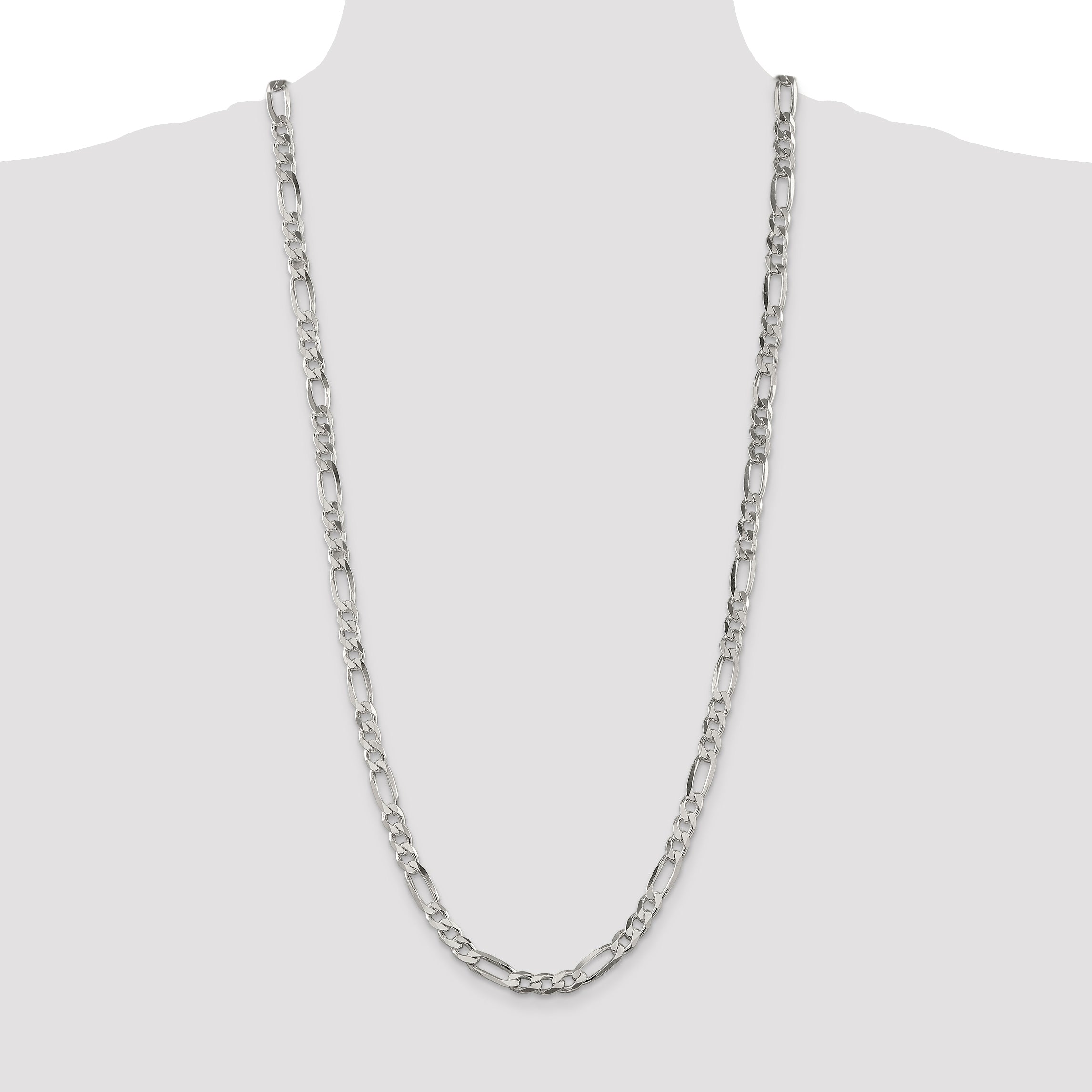 Sterling Silver 6.75mm Figaro Chain