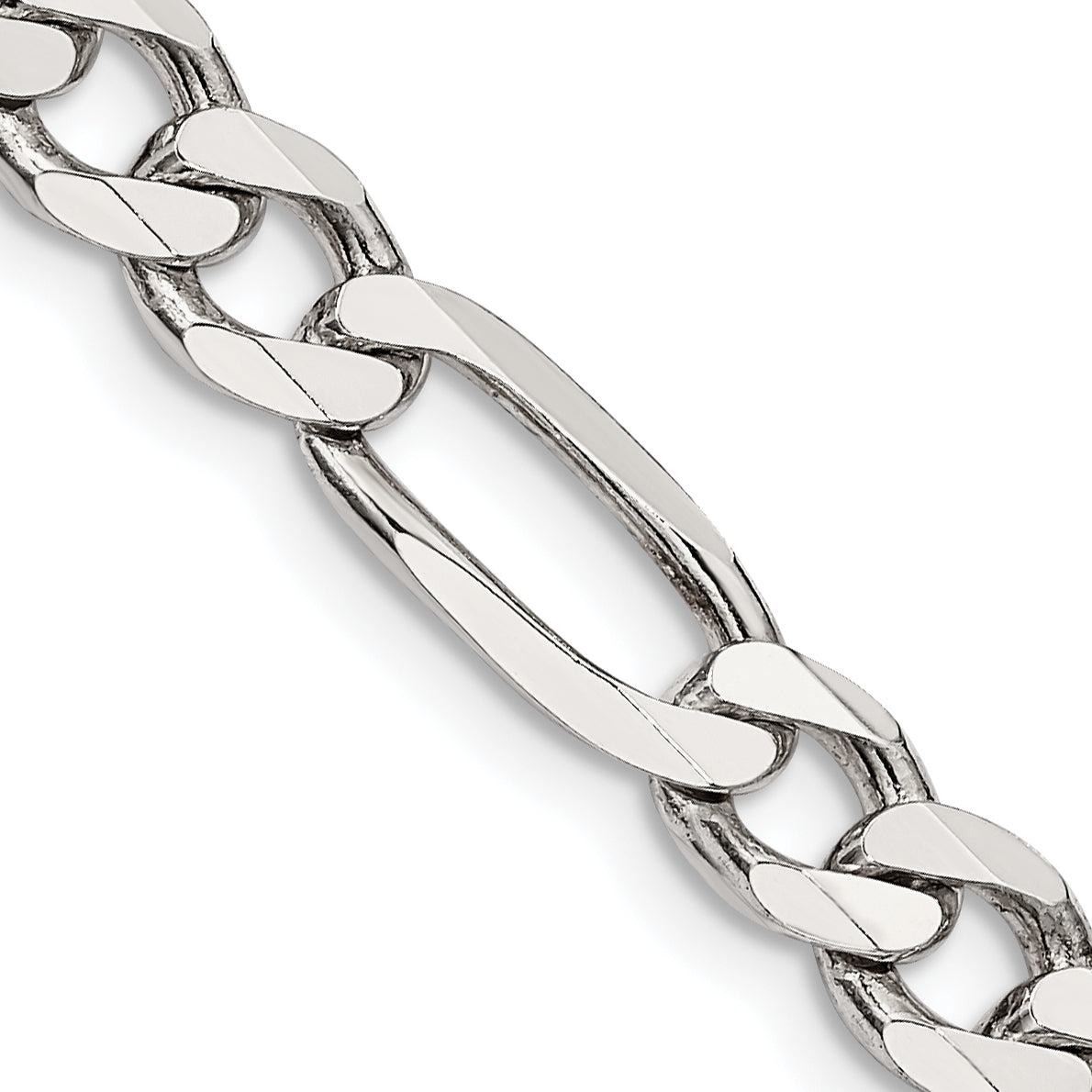 Sterling Silver 6.75mm Figaro Chain