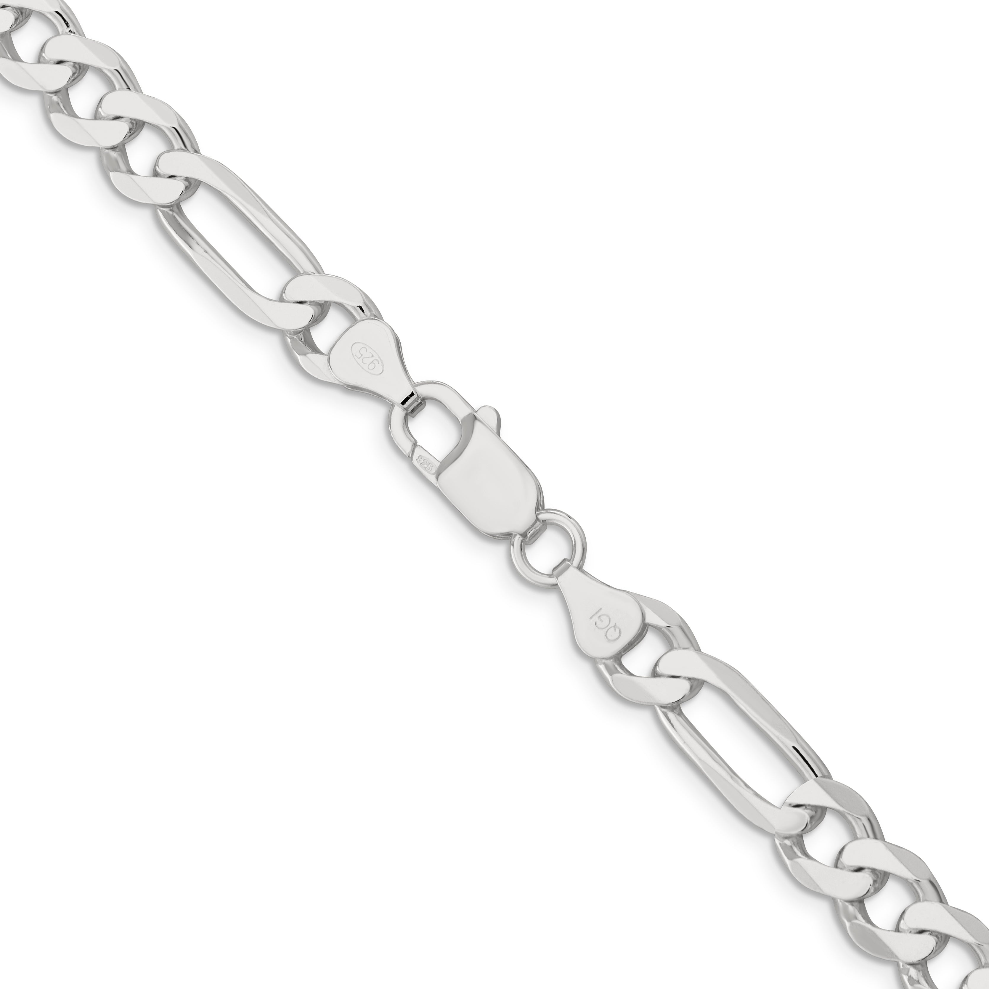 Sterling Silver 7.5mm Figaro Chain