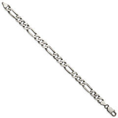 Sterling Silver Antiqued 7.5mm Figaro Chain