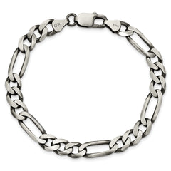 Sterling Silver Antiqued 7.5mm Figaro Chain