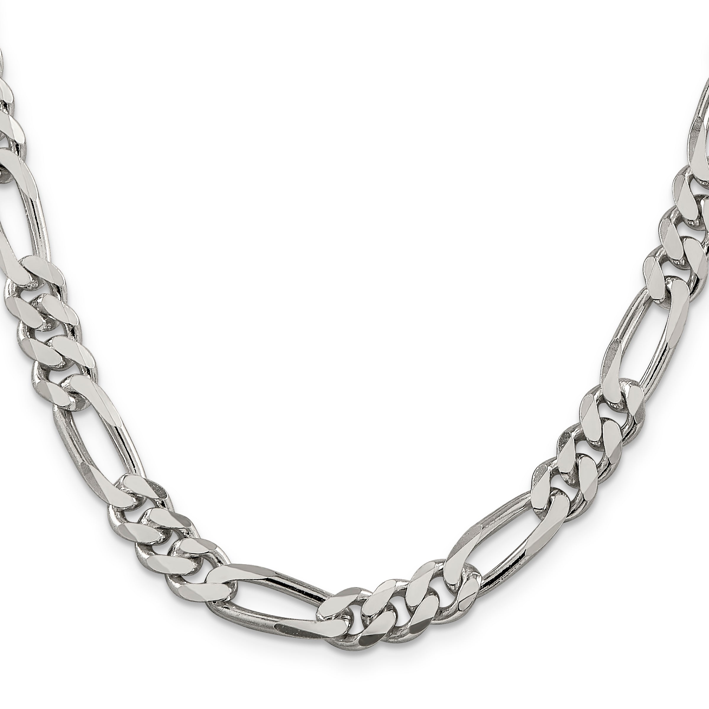 Sterling Silver 8mm Figaro Chain