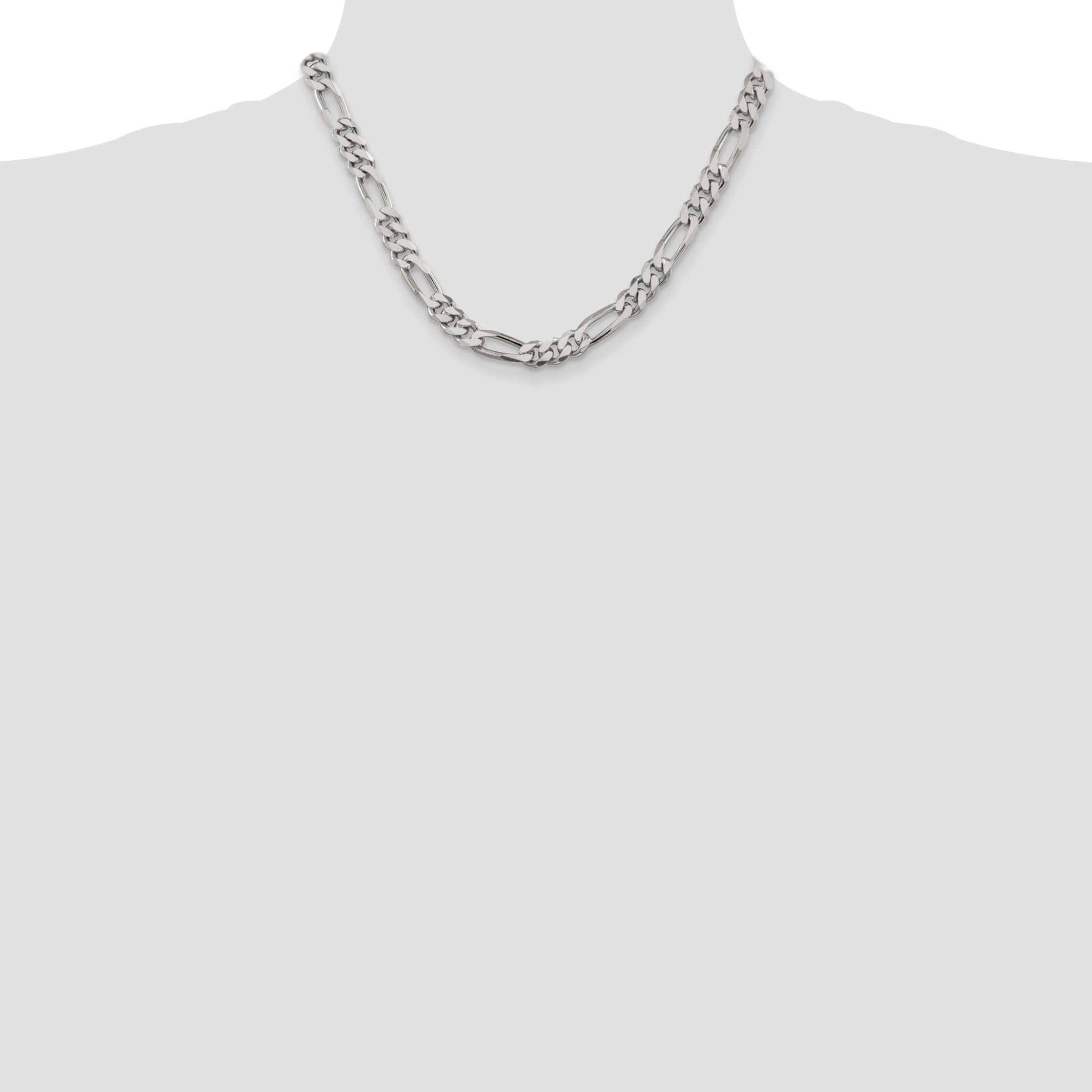 Sterling Silver 8mm Figaro Chain