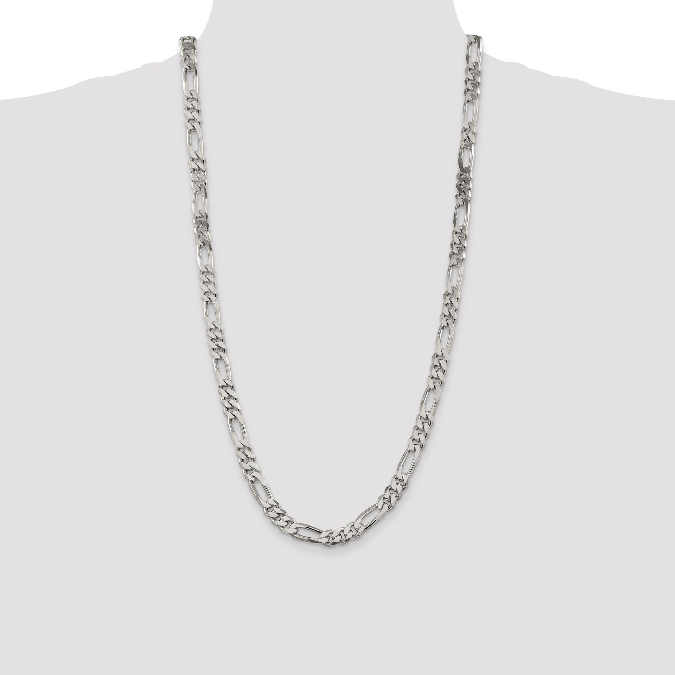 Sterling Silver 8mm Figaro Chain