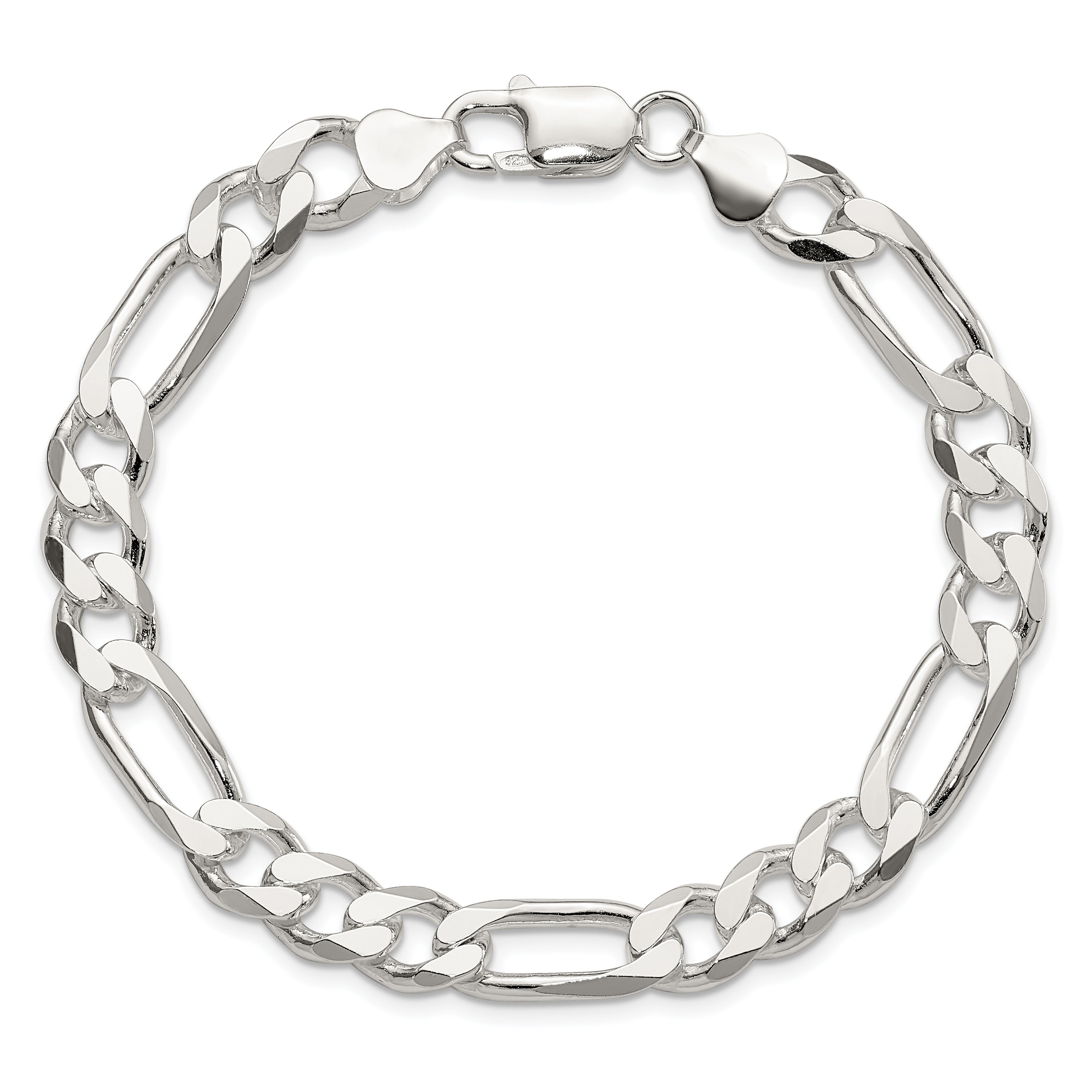 Sterling Silver 8mm Figaro Chain