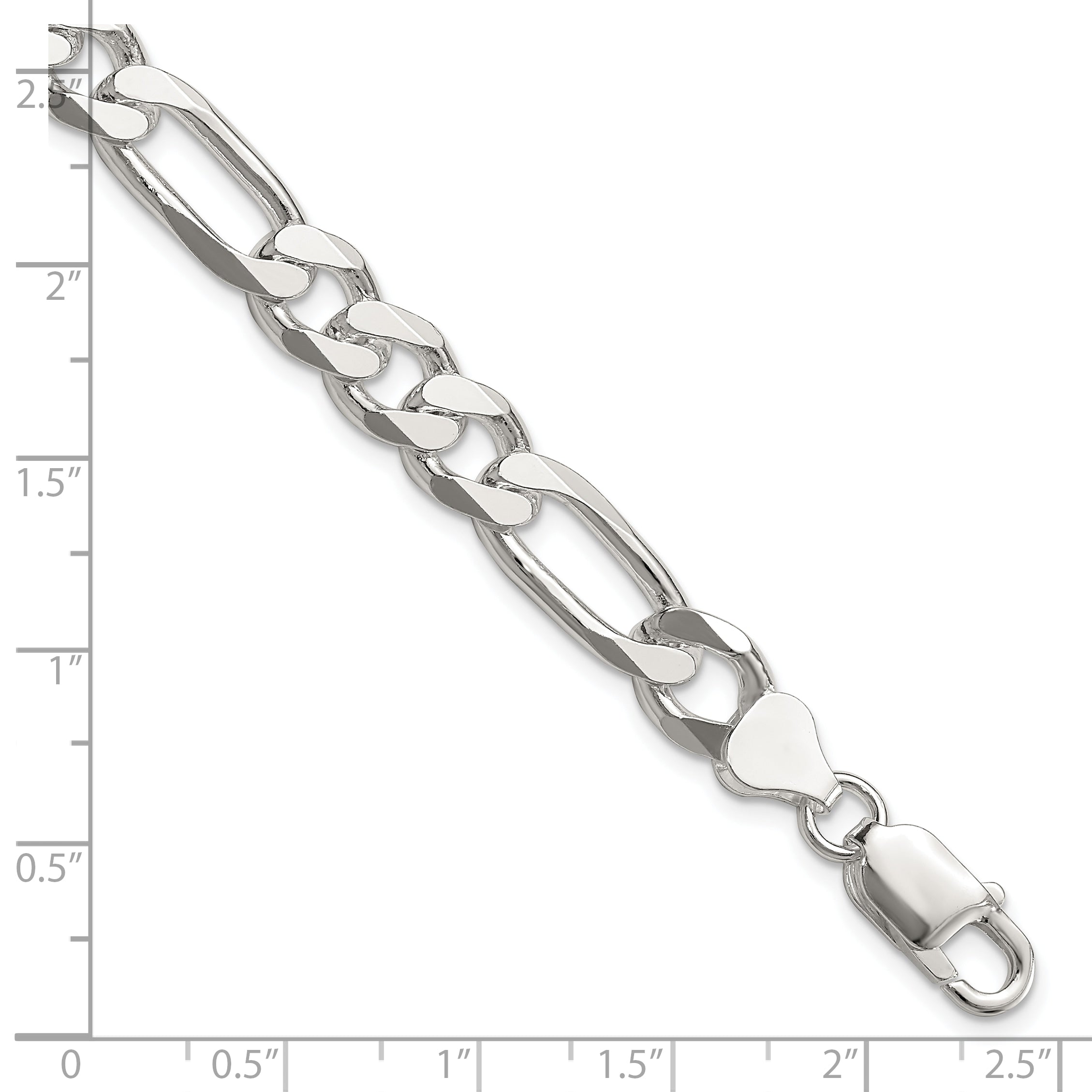 Sterling Silver 8mm Figaro Chain