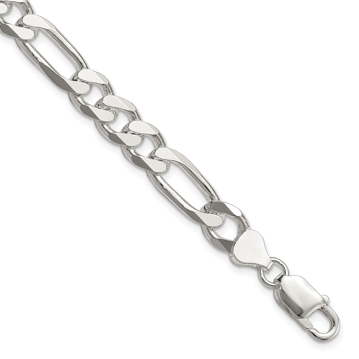 Sterling Silver 8mm Figaro Chain