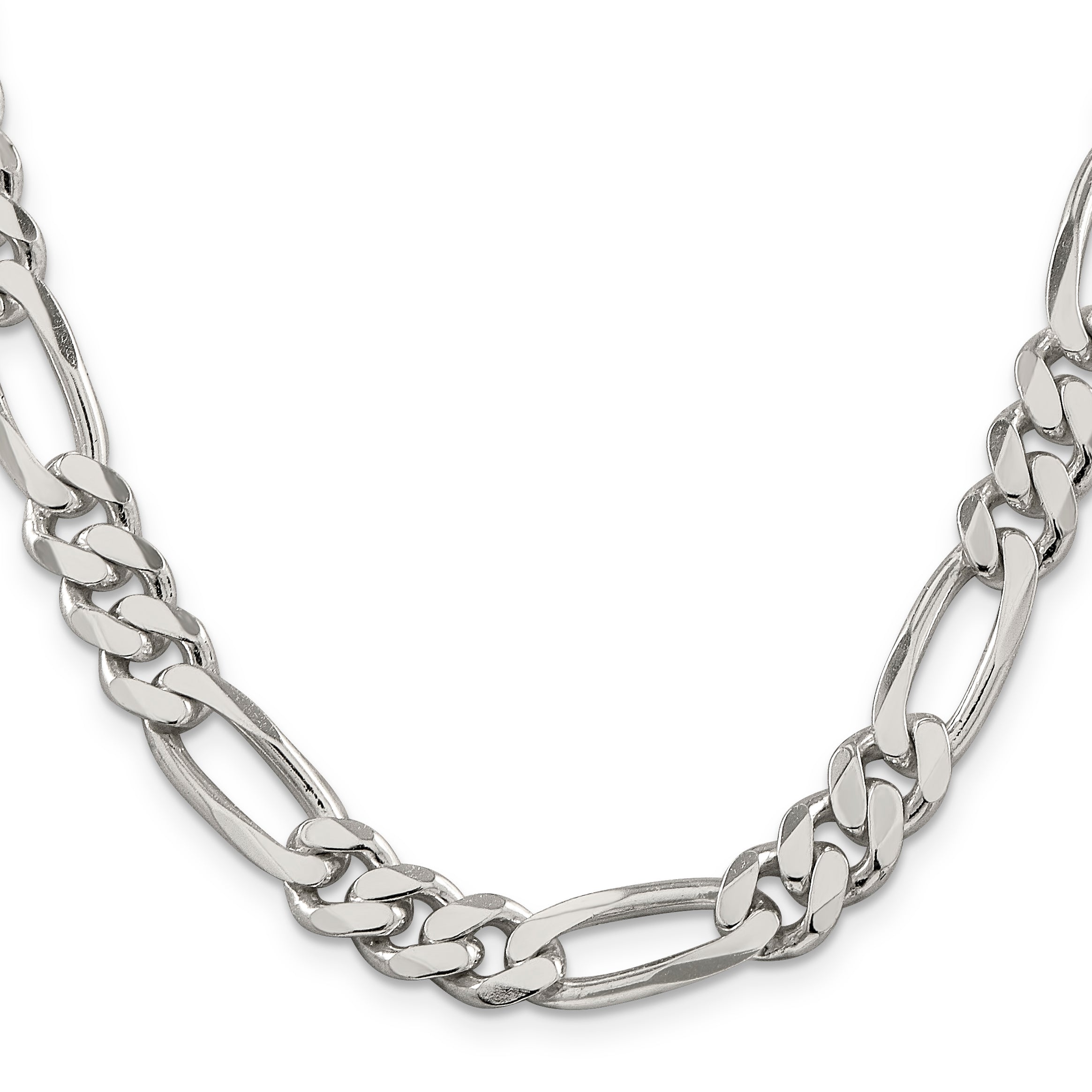 Sterling Silver 9mm Figaro Chain