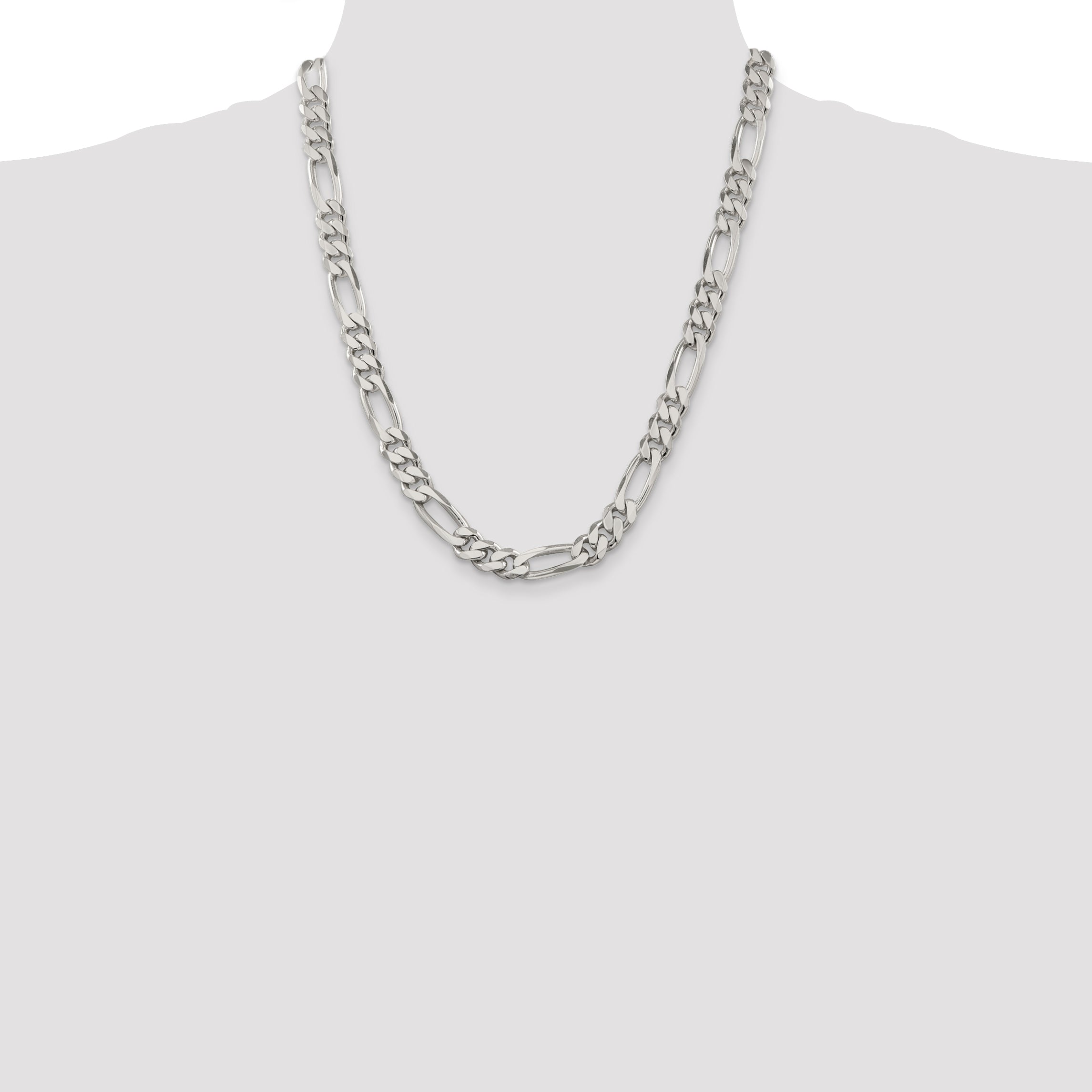 Sterling Silver 9mm Figaro Chain