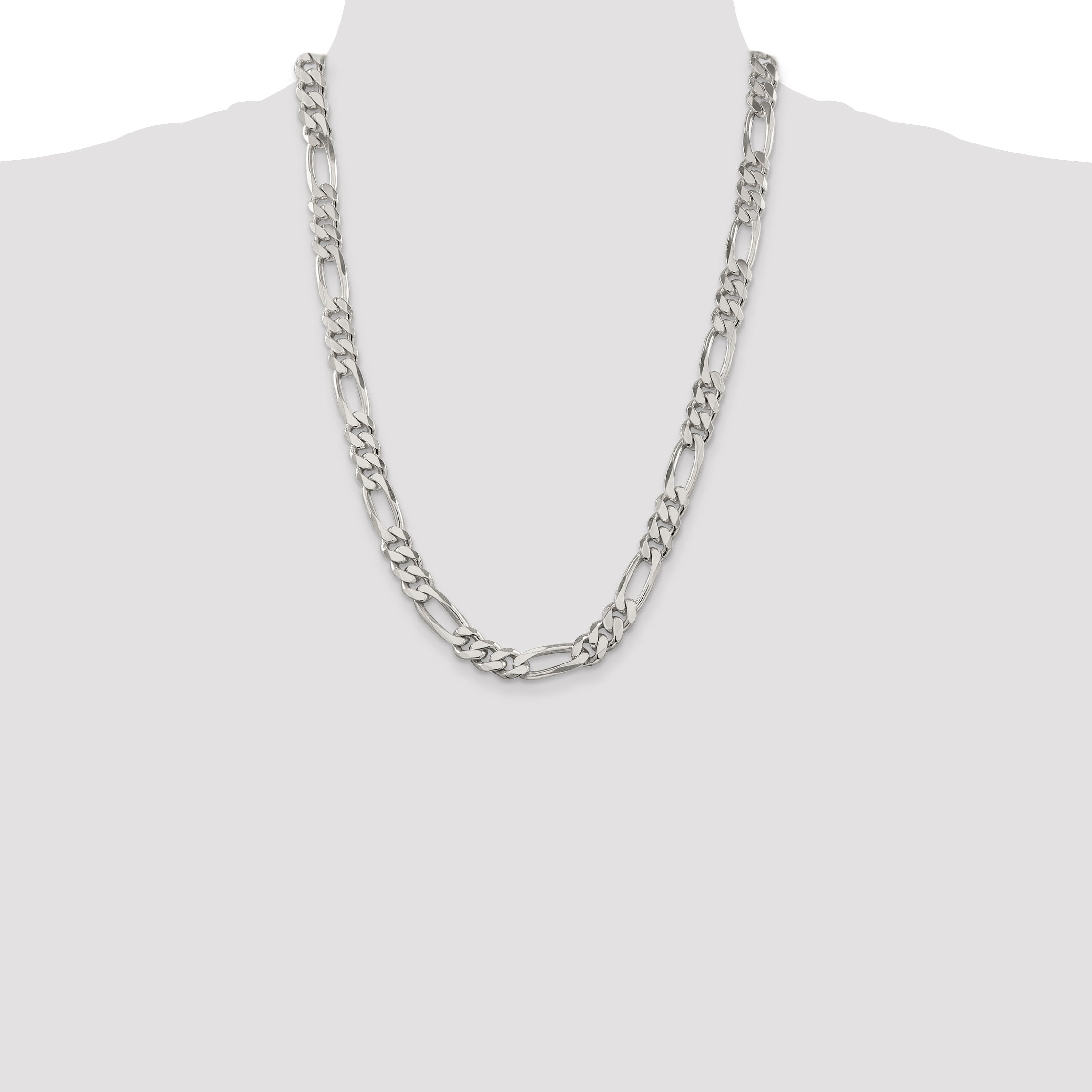 Sterling Silver 9mm Figaro Chain