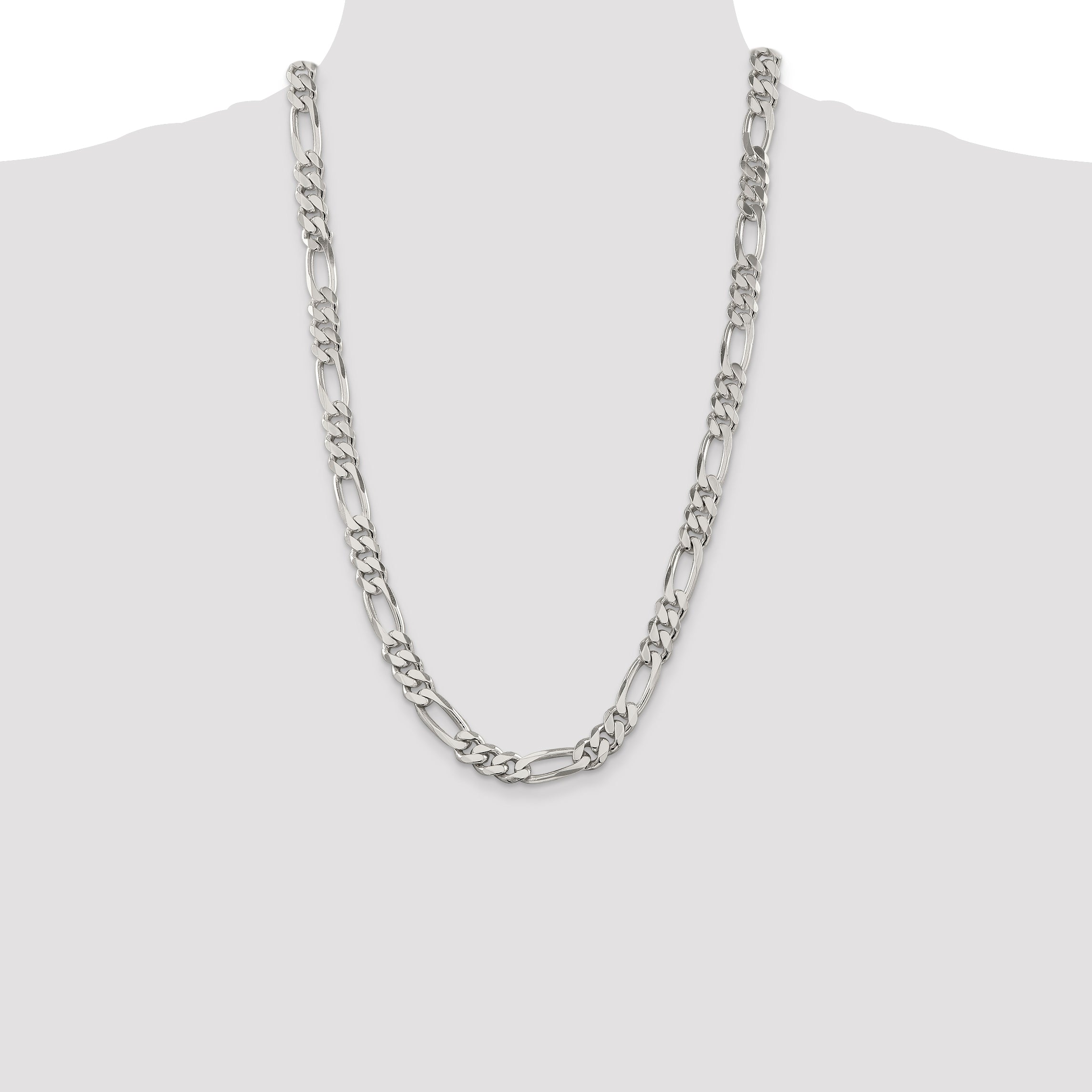 Sterling Silver 9mm Figaro Chain