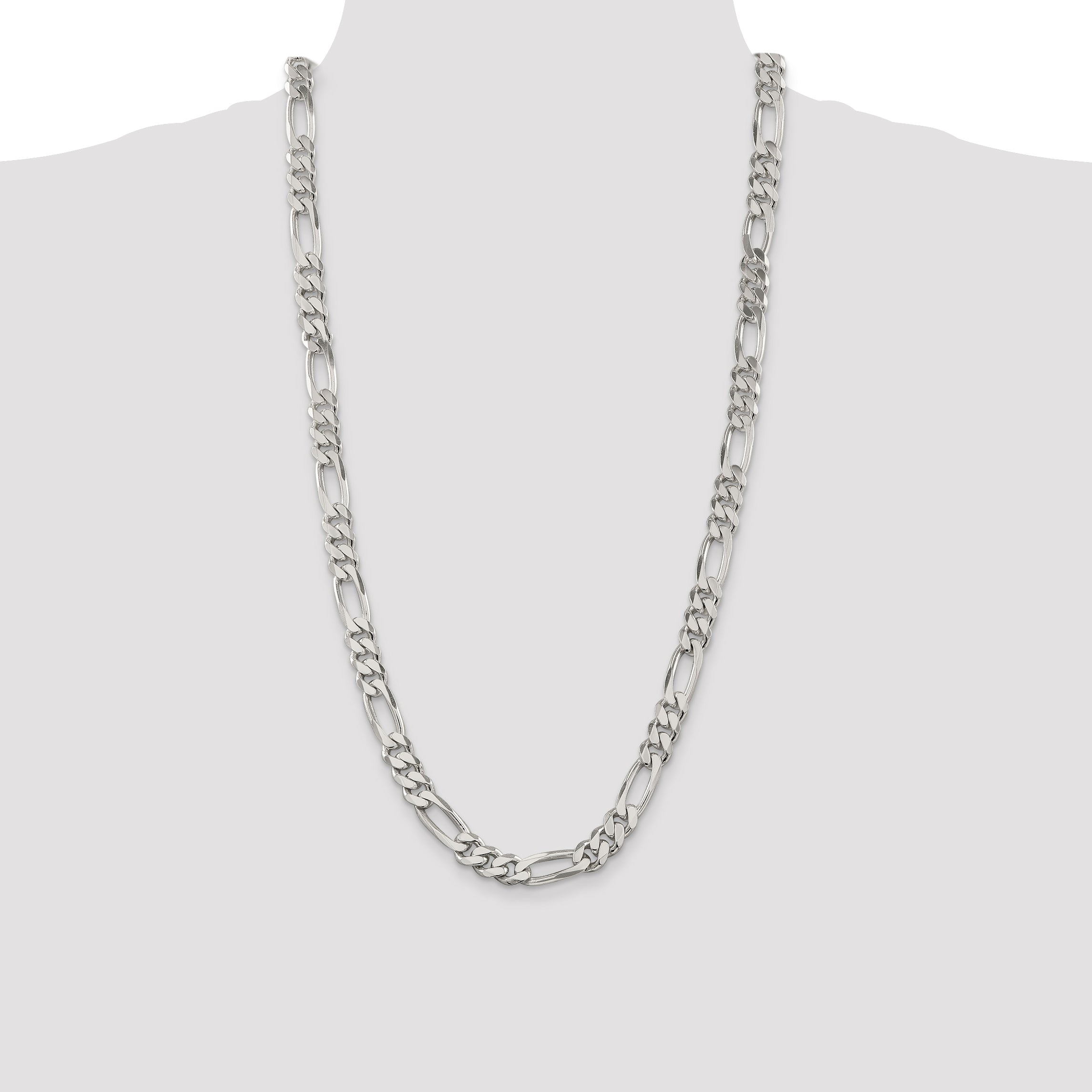 Sterling Silver 9mm Figaro Chain