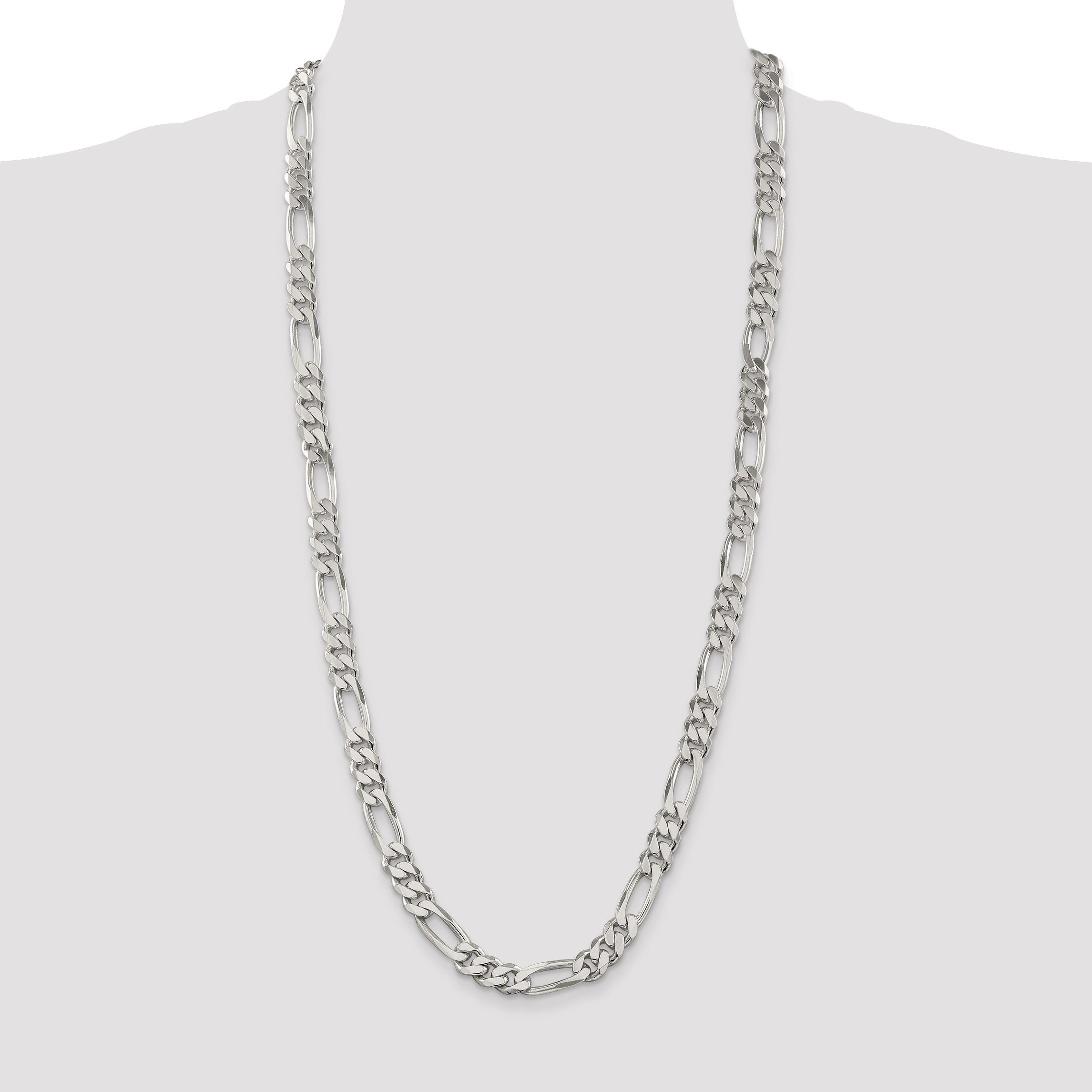 Sterling Silver 9mm Figaro Chain