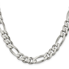 Sterling Silver 10.75mm Figaro Chain