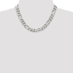 Sterling Silver 10.75mm Figaro Chain