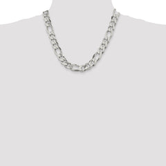 Sterling Silver 13.5mm Figaro Chain