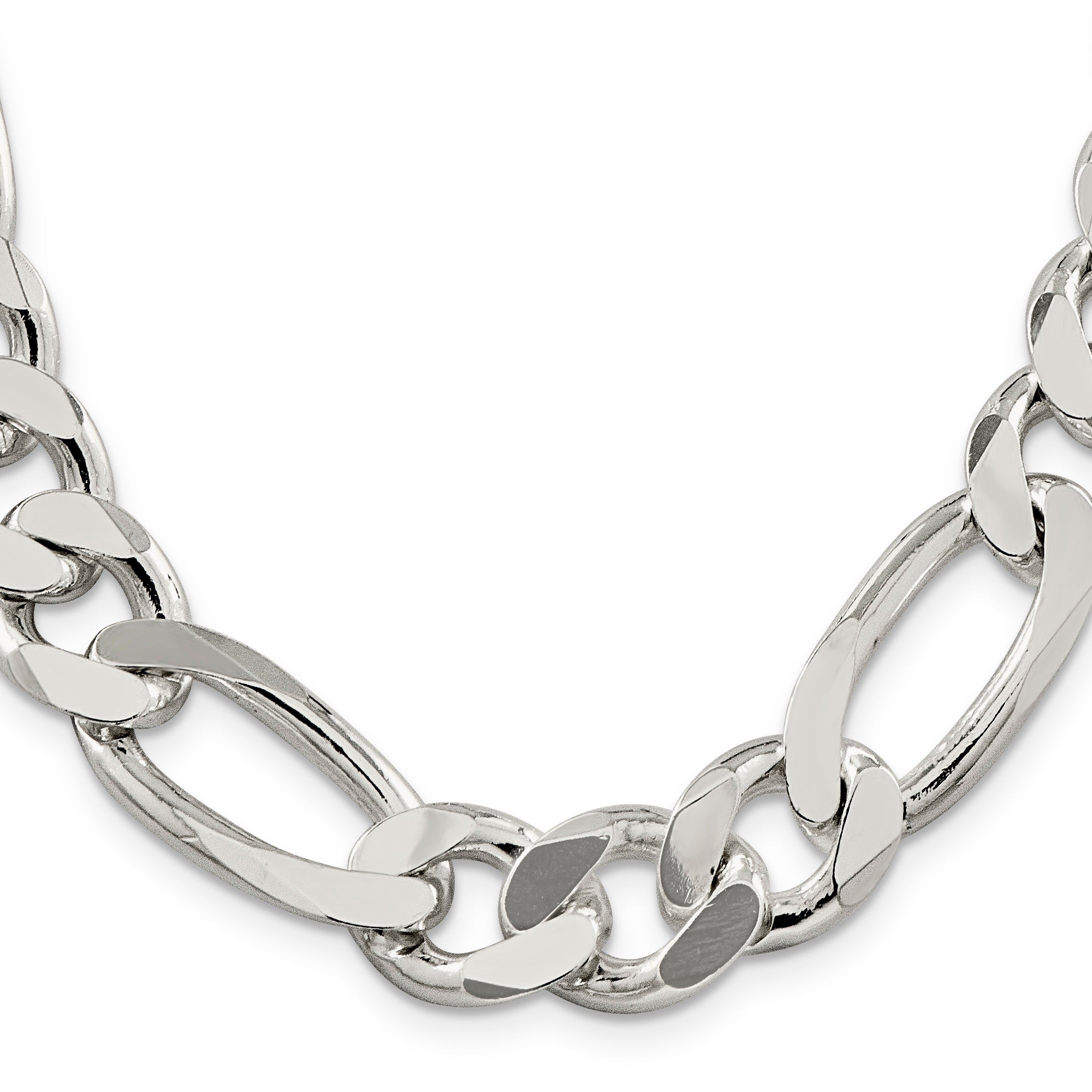 Sterling Silver 15mm Figaro Chain