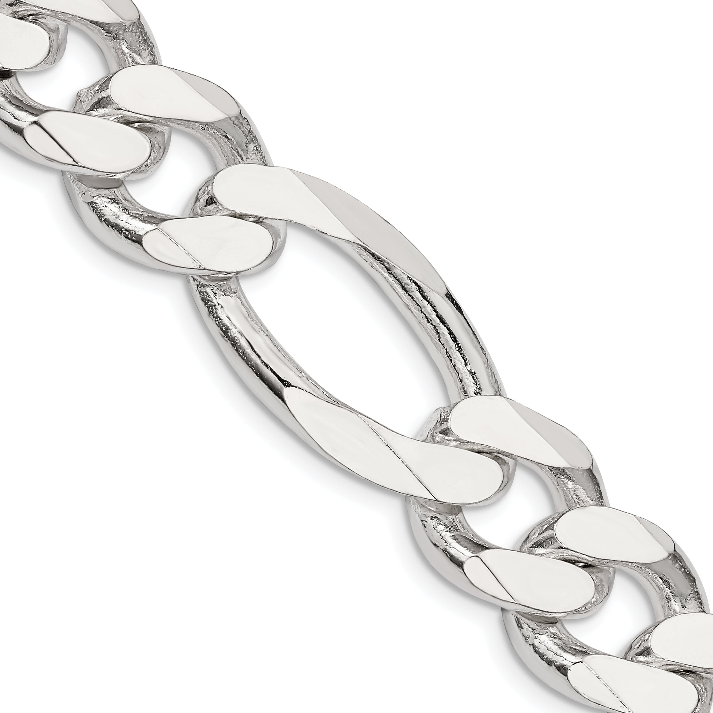 Sterling Silver 15mm Figaro Chain