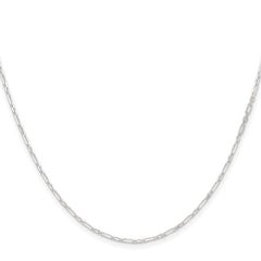 Sterling Silver D/C 1.75mm 3 Short Plus 1 Long Cable Link Chain