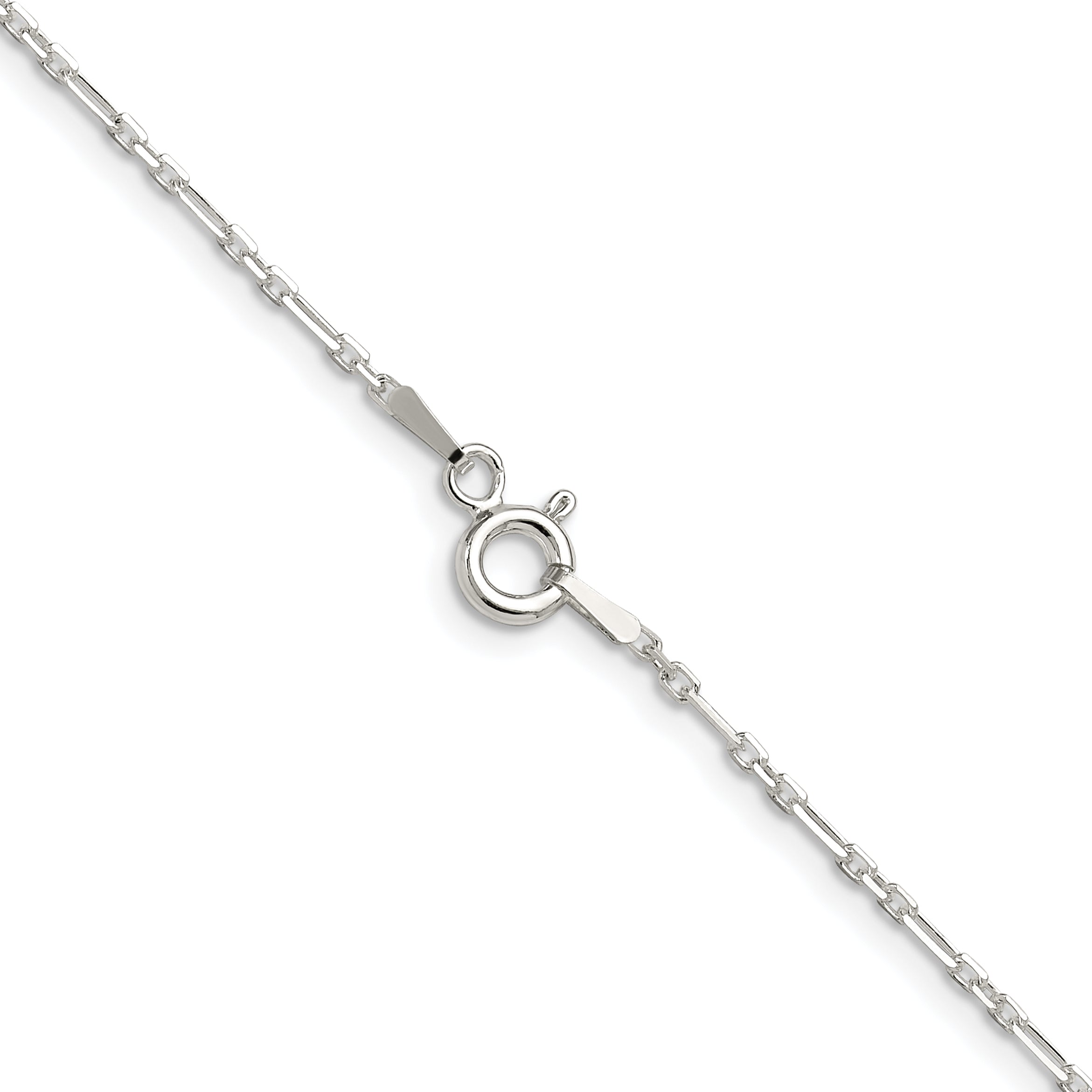 Sterling Silver D/C 1.75mm 3 Short Plus 1 Long Cable Link Chain