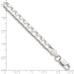 Sterling Silver Polished and D/C 5.75mm Flat Curb Link Chain