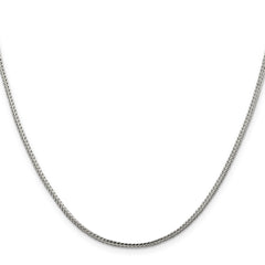 Sterling Silver 2mm Diamond-cut Round Franco Chain