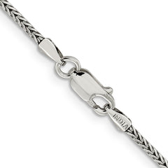 Sterling Silver 2mm Diamond-cut Round Franco Chain