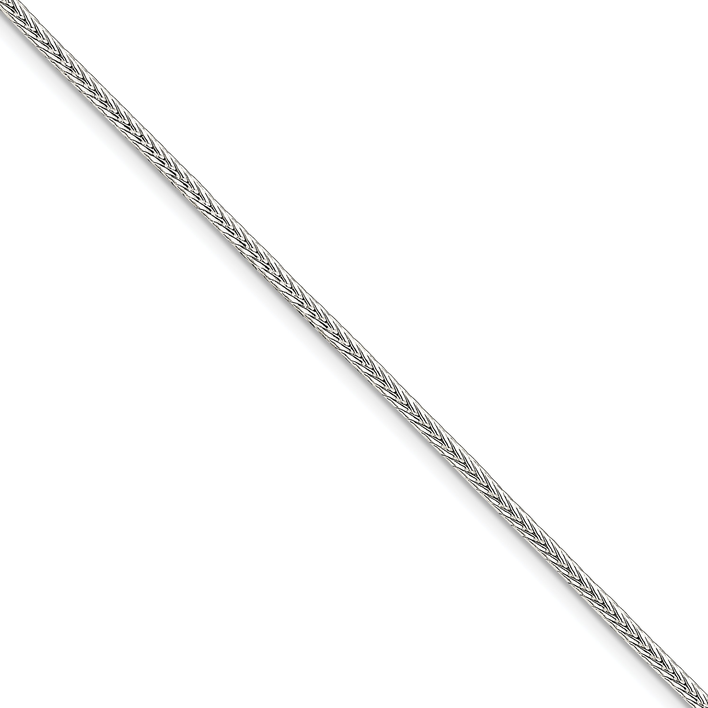 Sterling Silver 2.5mm Diamond-cut Round Franco Chain