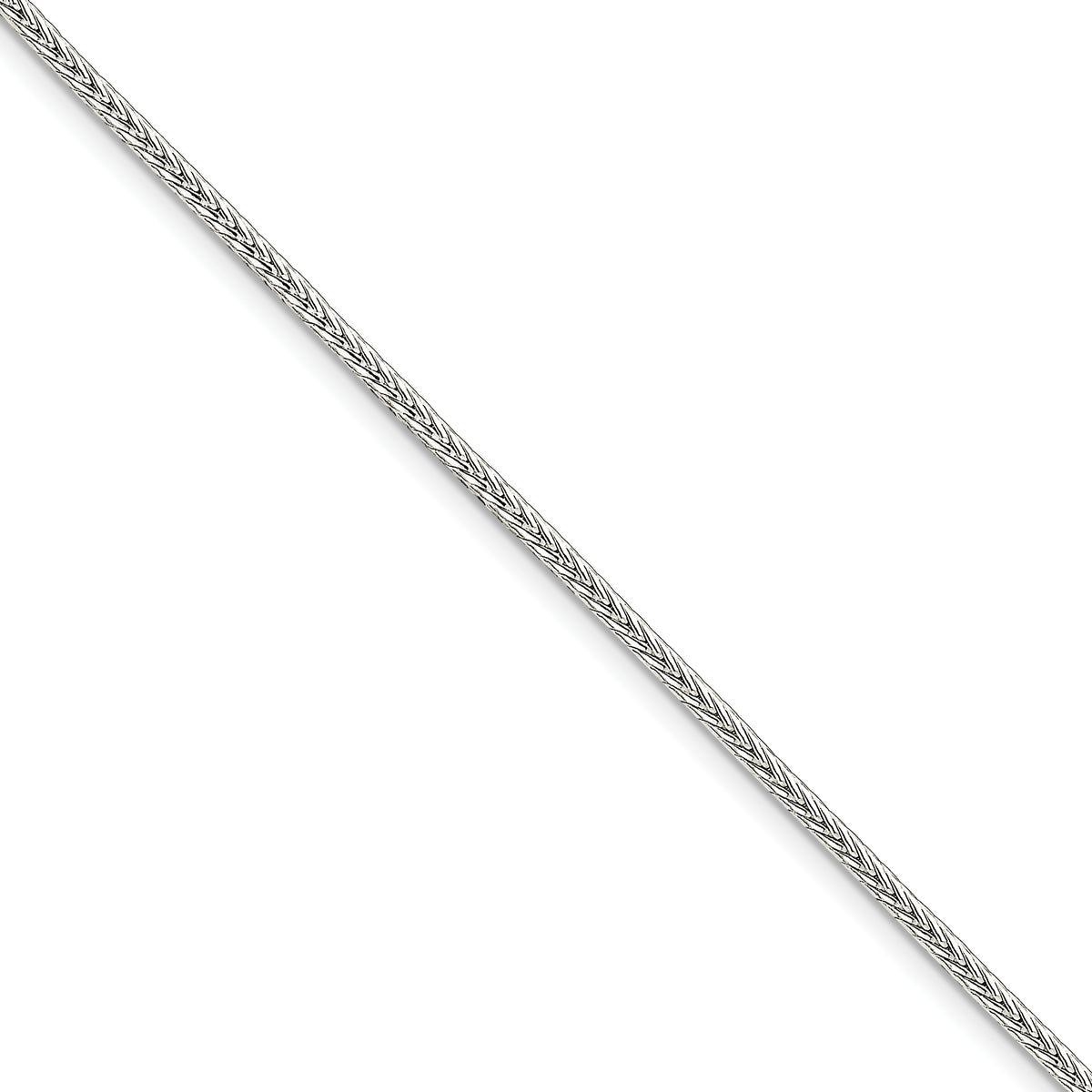 Sterling Silver 2.5mm Diamond-cut Round Franco Chain