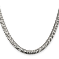 Sterling Silver 6.25mm Flat Oval Snake Chain